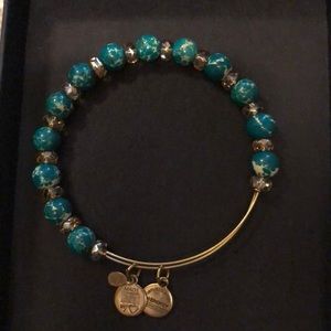 Alex and Ani Green stone bracelet